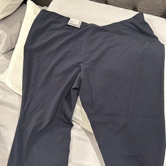 Navy side tip slacks - Picture 2 of 3